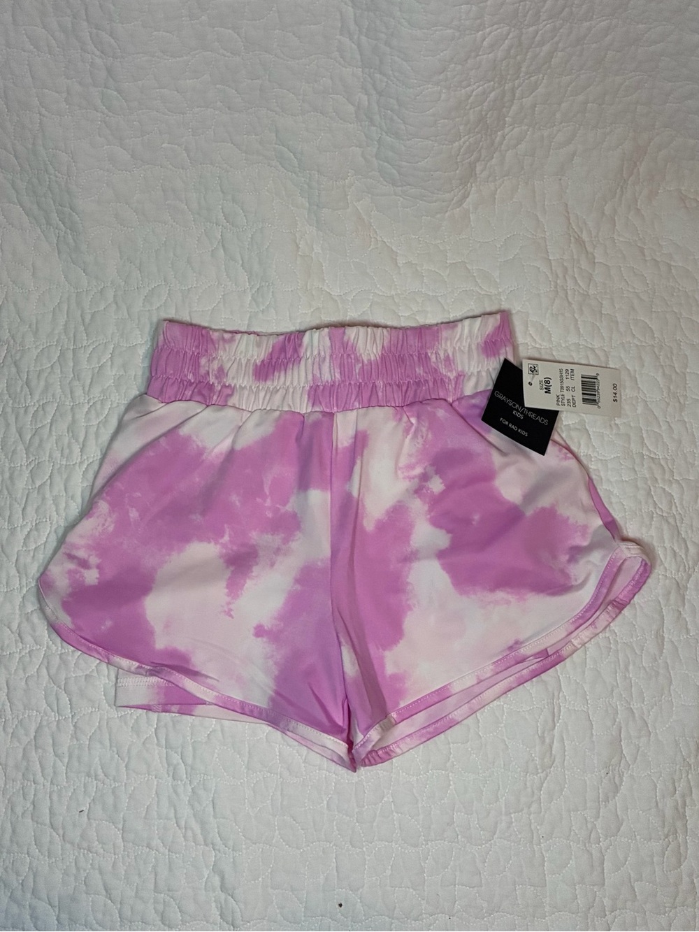 NWT Grayson Threads Kids Pink Tie Dye Shorts Size Medium